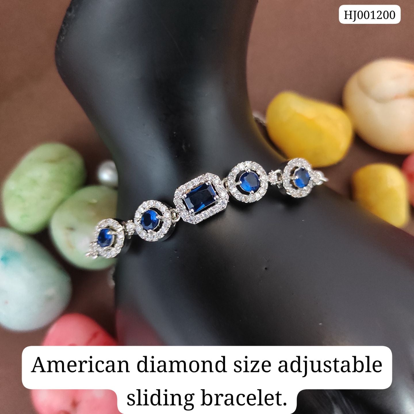 American Diamond Bracelet Size Adjustable - BR10